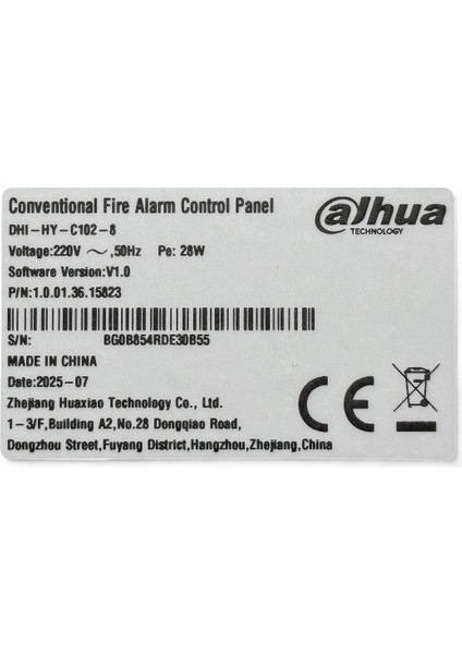 DHI-HY-C102-8 | 8 Bölge Konvansiyonel Yangın Alarm Kontrol Paneli | Ethernet & RS-485 modelleri