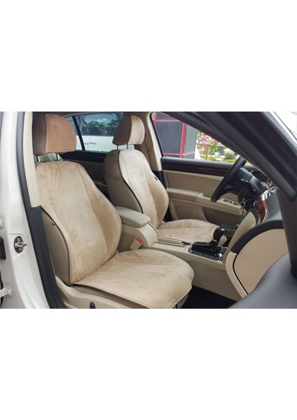 Yeni Nesil Araç Koltuk Koruyucu Bej 2007 Sonrası Ön ve Arka Kullanıma Uygun
