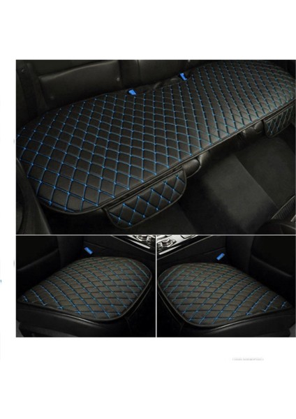Siyah Deri ve Mavi Dikişli Ön ve Arka Koltuk Kılıf Takımı 2002-2009