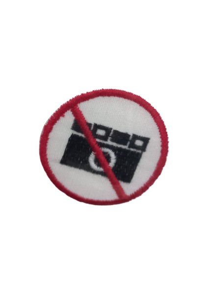 Aplike Ütü Ile Yapışan Fotoğraf Makinesi Yasak Arma 3 cm