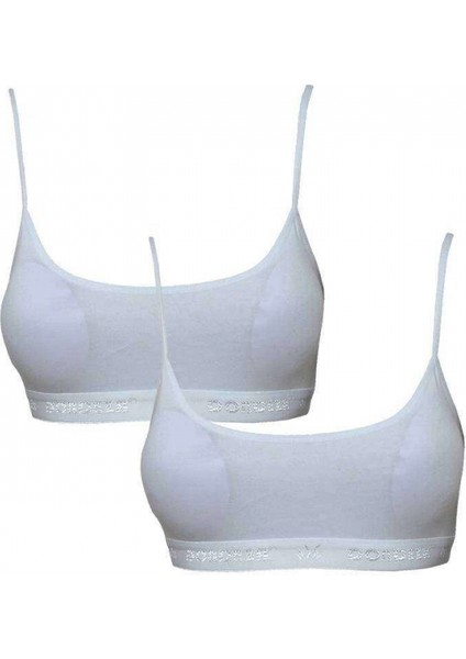 Pedli Ip Askılı Beyaz Büstiyer 2 Adet