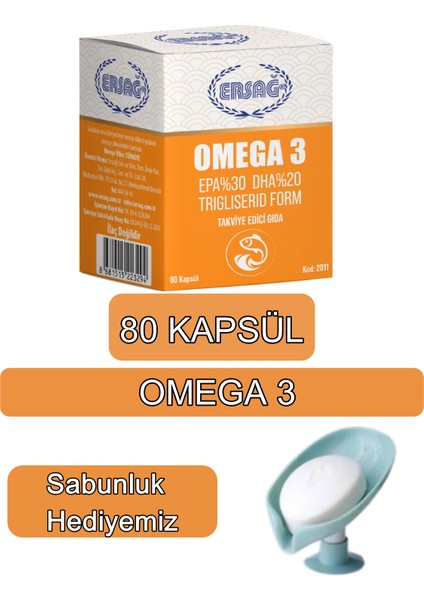 Omega 3 ( Balık Yağ ) Gıda Takviyesi - Sabunluk Hediyemiz 2011-039