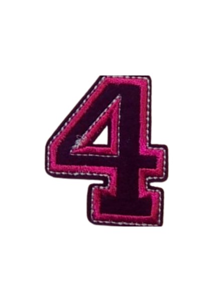 Aplike Ütü Ile Yapışan 4 Rakamı Arma 4x4 cm