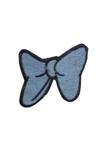 Aplike Ütü Ile Yapışan Küçük Kelebek Mavi Arma 2x3 cm