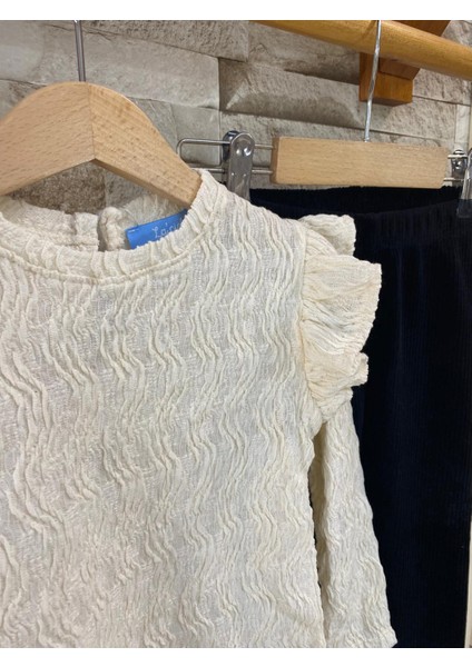 Lacıel Parıs Kadife Pantolon Bürümcüklü Bluz Kız Çocuk Takım fiyatları