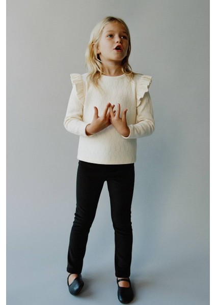 Lacıel Parıs Kadife Pantolon Bürümcüklü Bluz Kız Çocuk Takım indirimleri