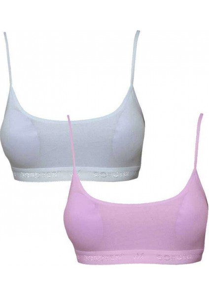 Pedli Ip Askılı Pembe Büstiyer 2 Adet