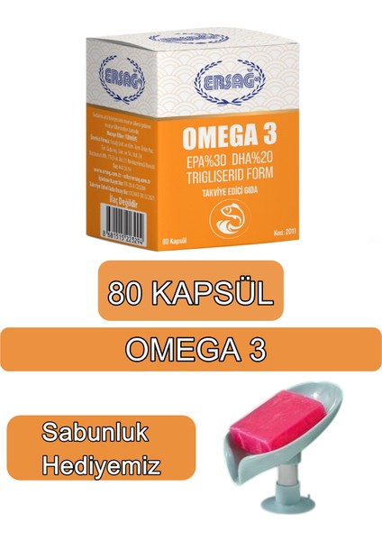 Omega 3 ( Balık Yağ ) Gıda Takviyesi - Sabunluk Hediyemiz 2011-036
