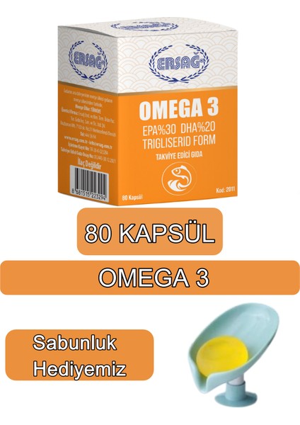 Omega 3 ( Balık Yağ ) Gıda Takviyesi - Sabunluk Hediyemiz 2011-034
