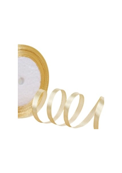 Saten Kurdele 6 mm Karamel 10 Metre