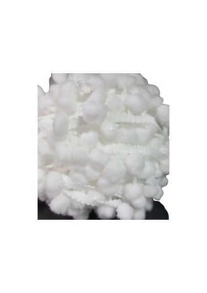 Sıralı Ponpon 1 Metre Beyaz