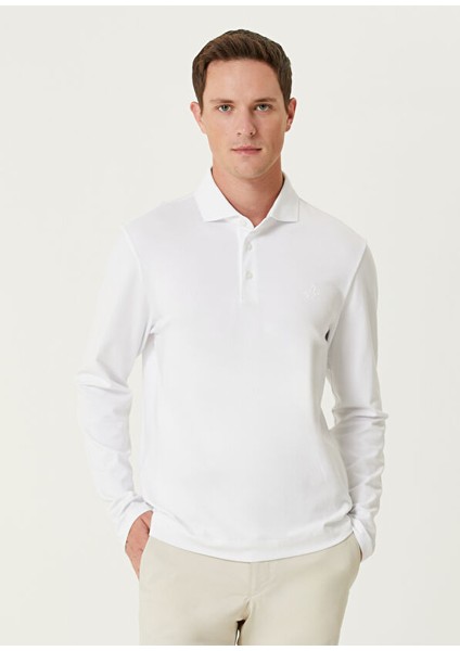 Beymenclub Comfort Fit Beyaz Polo Sweatshirt