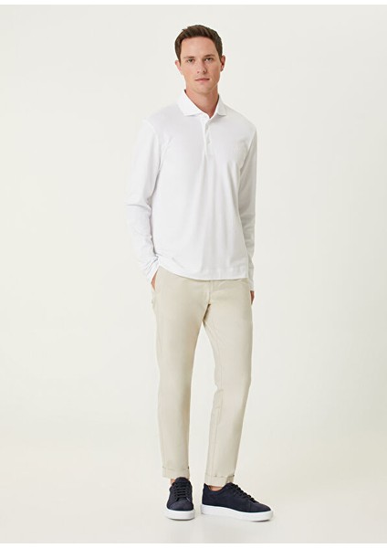 Beymenclub Comfort Fit Beyaz Polo Sweatshirt modelleri