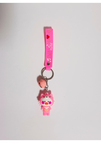 Anahtarlık Pembe Kostümlü Ördek