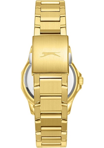 SL.09.2406.4.08 Kadın Kol Saati | Işıltılı Taşlı Kadran & Altın Sarısı Spor Şıklık modelleri