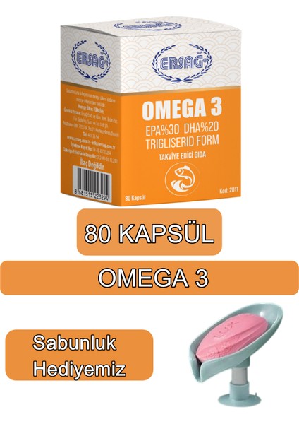 Omega 3 ( Balık Yağ ) Gıda Takviyesi - Sabunluk Hediyemiz 2011-035