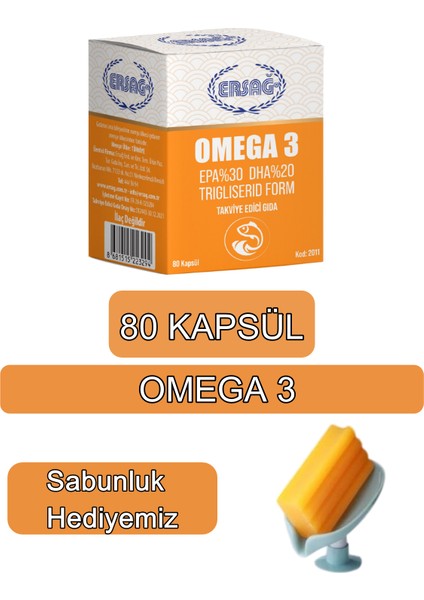 Omega 3 ( Balık Yağ ) Gıda Takviyesi - Sabunluk Hediyemiz 2011-037
