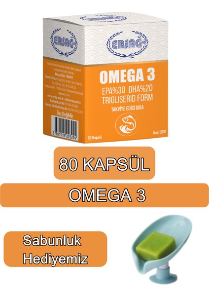 Omega 3 ( Balık Yağ ) Gıda Takviyesi - Sabunluk Hediyemiz 2011-041