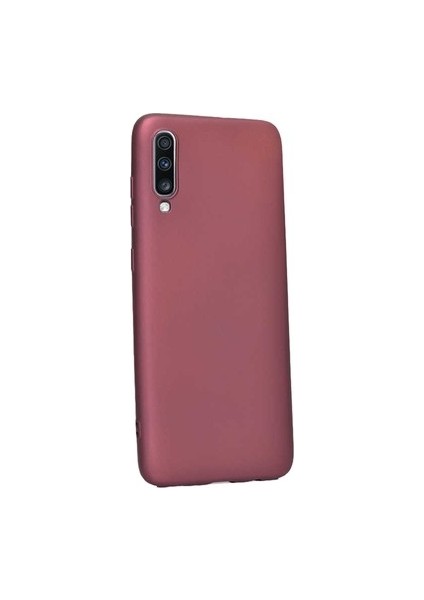 ESLIFETECH26AKSESUAR Samsung Galaxy A70 Uyumlu Rubber Silikon Arka Koruma Kılıf-Mürdüm