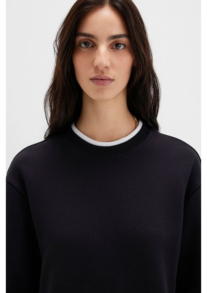 Bisiklet Yaka Siyah Sweatshirt 1S10435-900 fırsatları