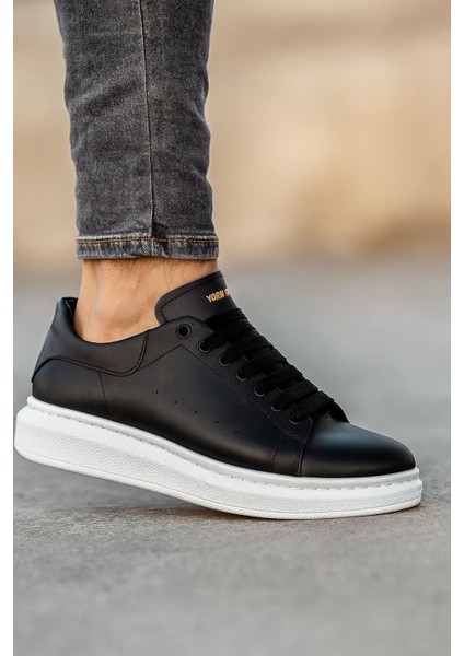 Erkek Kadın Unisex Bağcıklı Deri Yüksek Tabanlı Rahat Günlük Spor Ayakkabı Sneaker modelleri