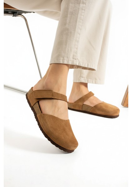 Lugano Hakiki Deri Mantar Taban Ortopedik Terlik modelleri