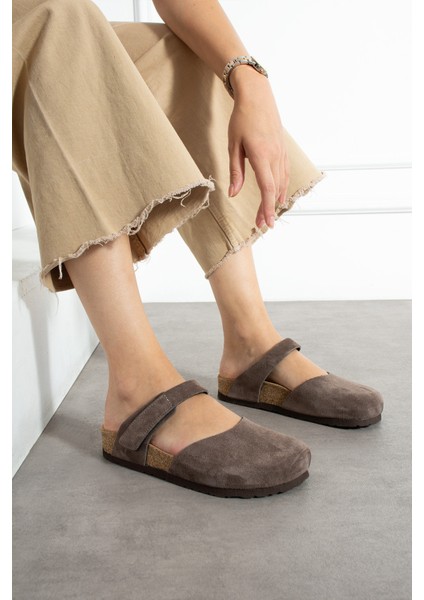 Lugano Hakiki Deri Mantar Taban Ortopedik Terlik modelleri