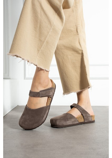 Lugano Hakiki Deri Mantar Taban Ortopedik Terlik fırsatları