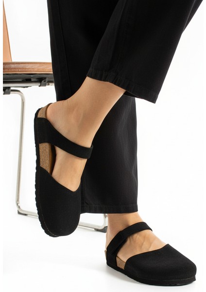 Lugano Hakiki Deri Mantar Taban Ortopedik Terlik