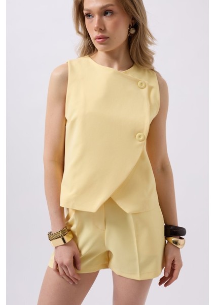 Yandan Düğmeli Dokuma Yelek indirimleri