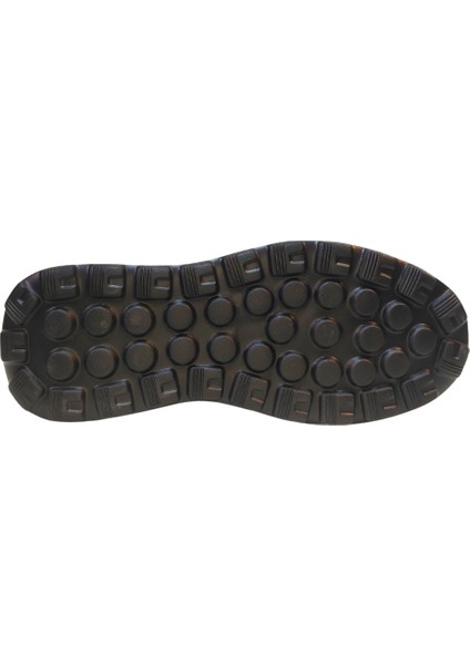Erkek Lastik Bağcıklı Deri Günlük Sneakers Ayakkabı