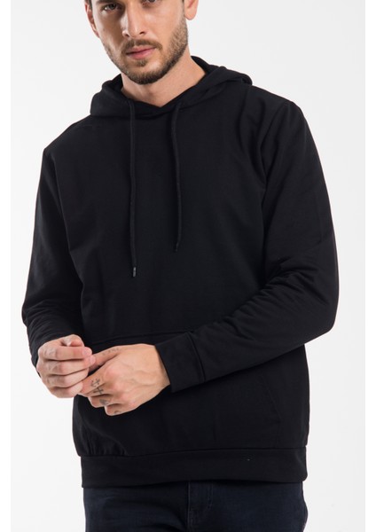 Süperlife Erkek Kapşonlu Regular Fit Ince Sweatshirt Spr 20K55