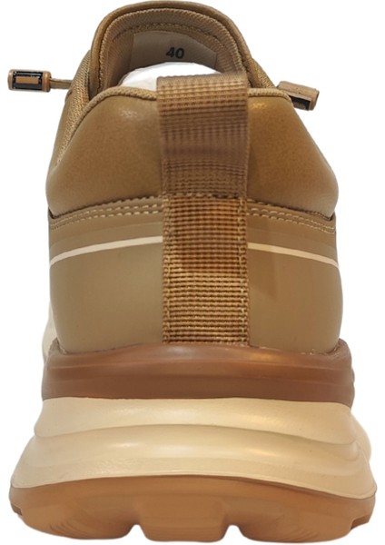 Erkek Lastik Bağcıklı Deri Günlük Sneakers Ayakkabı