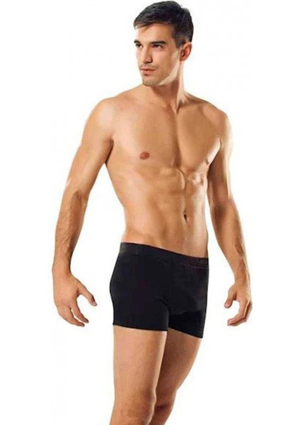 3 Adet Tutku Likralı Erkek Siyah Boxer 0114