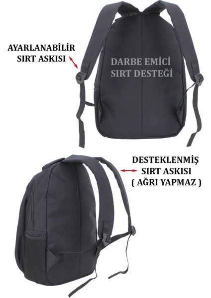 Basic Siyah Okul Sırt Çantası modelleri