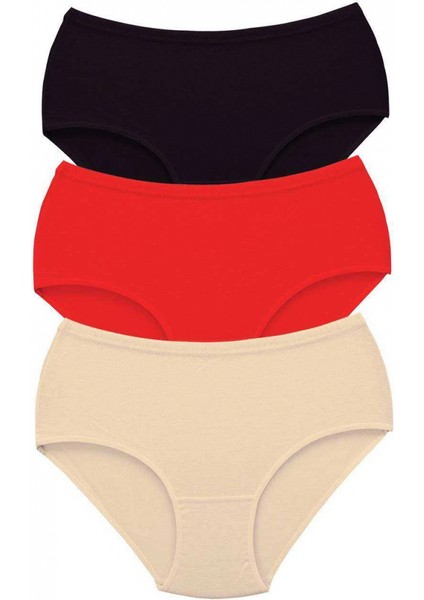 3 Adet Tutku Kadın Yüksek Bel Bato Kalın Lastik Külot S1