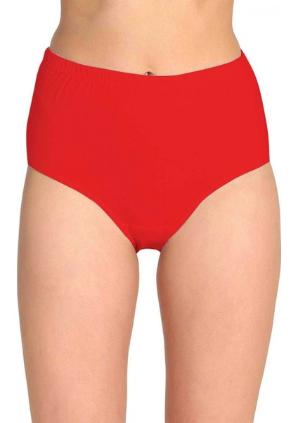 3 Adet Tutku Kadın Yüksek Bel Bato Kalın Lastik Külot Kırmızı fırsatları
