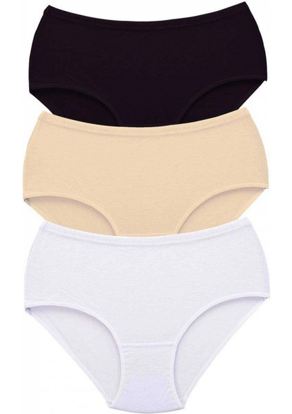 3 Adet Tutku Kadın Yüksek Bel Bato Kalın Lastik Külot S5
