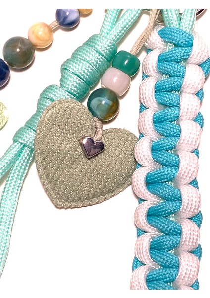 El Yapımı Paracord Çanta Charmı – Kalp, Ayıcık, Yıldız, Nazar Boncuğu ve Dekoratif Boncuklu indirimleri