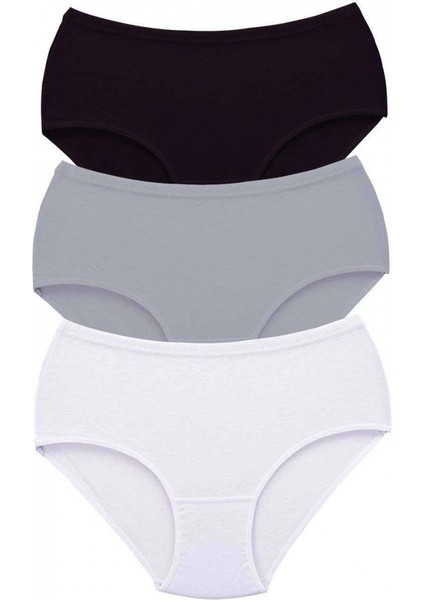 3 Adet Tutku Kadın Yüksek Bel Bato Kalın Lastik Külot S6
