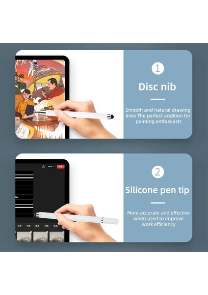 Samsung Galaxy Tab A7 Lite SM-T220 Uyumlu 2 In 1 Dokunmatik Tablet Kalemi