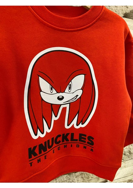 Aysbebe Knuckles Sonıc Baskılı Çocuk Swaetshırt fiyatları