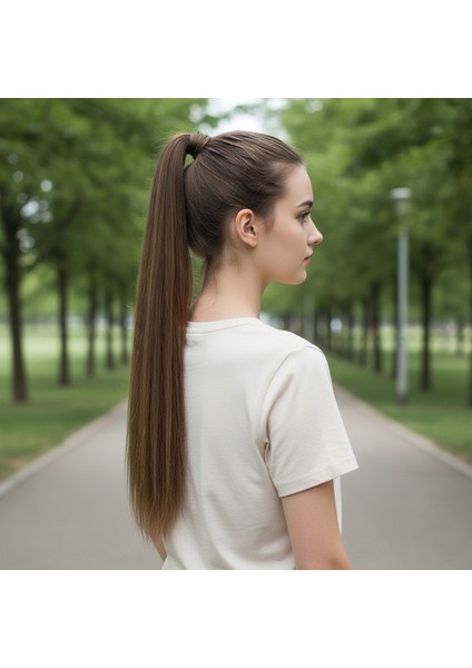 Bağlamalı Düz At Kuyruğu - Kumral