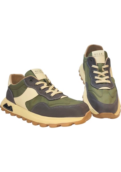 Erkek Ultra Comfort Bağcık Kapamalı Deri ve Kumaş Birleşimli Dört Mevsim Casual Ayakkabı