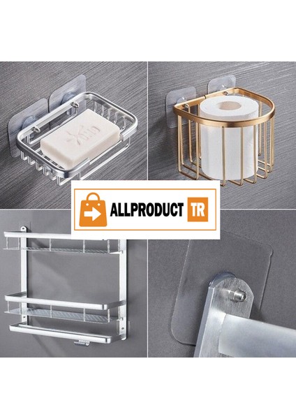 Allproduct Vantuzlu Yapışkanlı Askı – Kolay Montaj, Şık Tasarım, Banyo, Mutfak ve Ofis Için Pratik Yer Tasarrufu Çözümü fırsatları