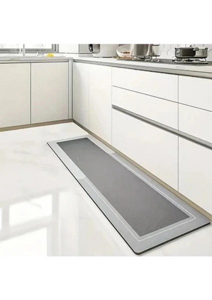2 Adet Sihirli Su Emici Mutfak Paspası Banyo Paspası Kaymaz Tabanlı 156X38 cm Yazısız M-61