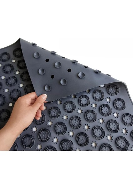 2 Adet Banyo Duş Küvet Için Vantuzlu Kaydırmaz, Su Drenajlı, Masajlı Paspas -54X54CM M-150 fırsatları