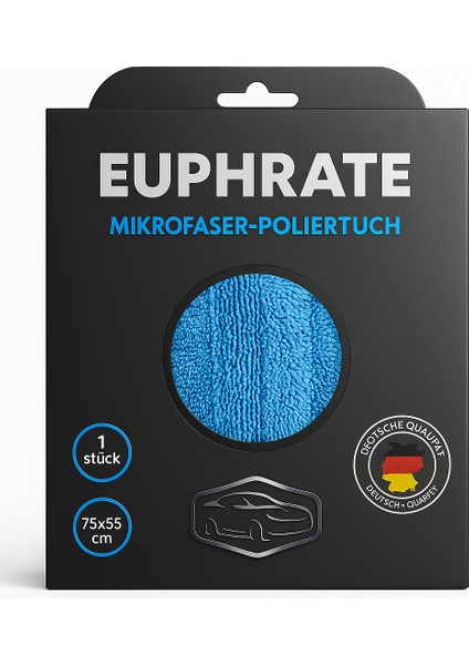 Alman Üretim Mikrofiber Araç Kurulama Bezi Tank Bezi Oto Kurulama 75X55CM Mavi E36