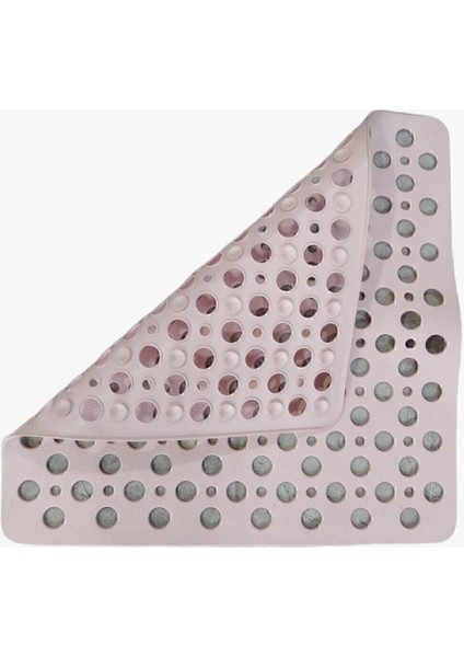 2 Adet Kare Bubble Bath Math Banyo Paspası & Duş Kaydırmazı Pembe 54X54 cm M-149 fiyatları