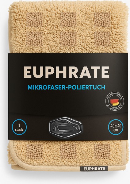 Alman Üretim Mikrofiber Araç Kurulama Bezi Tank Bezi Oto Kurulama 40X40CM Bej